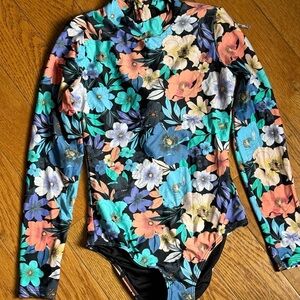 Floral Long Sleeve Swimsuit